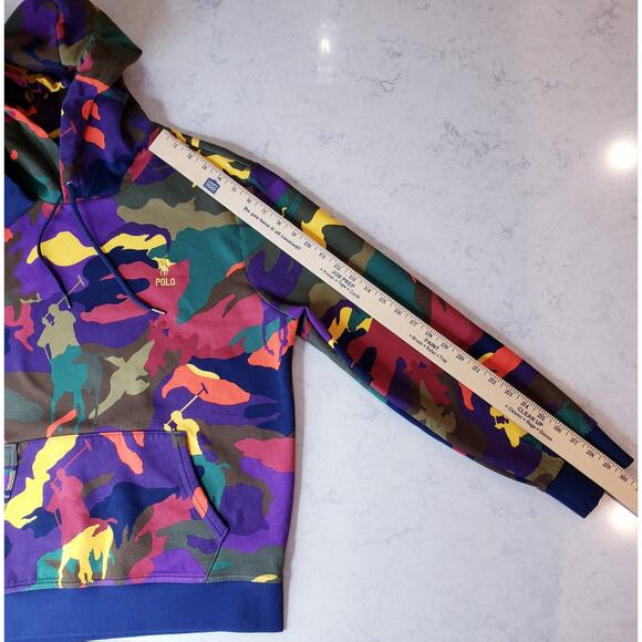 Polo Ralph Lauren Polo Pony Camo Double-Knit Hoodie Men's Size Large *Flaw* - Picture 8 of 16